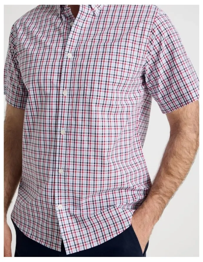 Regatta Short Sleeve Shirt in Red Check
