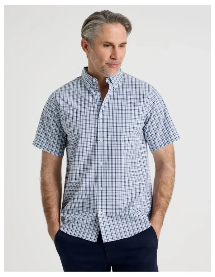 Regatta Short Sleeve Shirt in Blue Check
