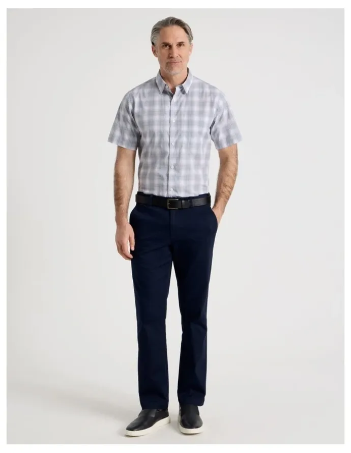 Regatta Short Sleeve Shirt in Light Blue Multi Check