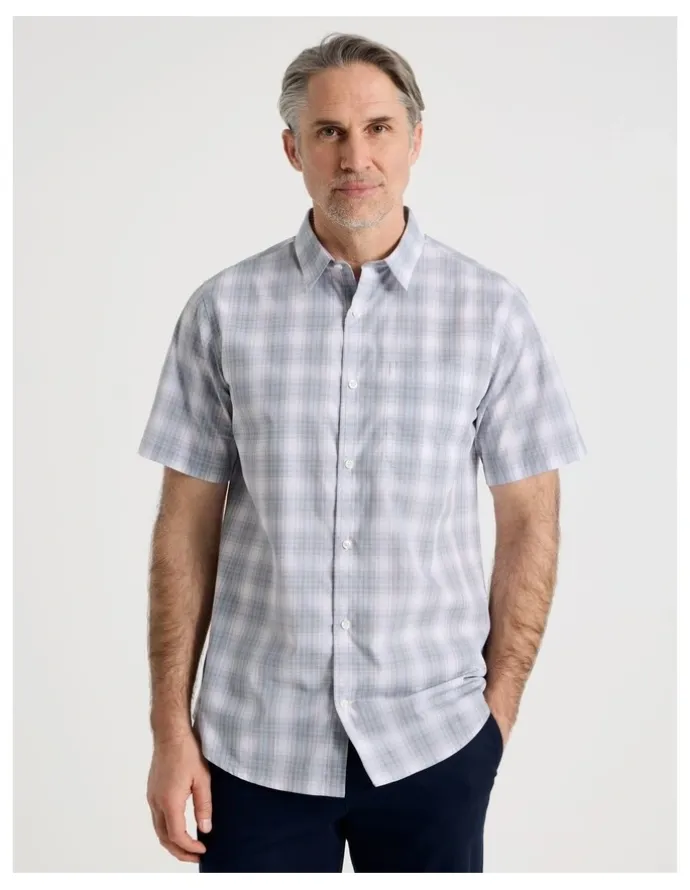 Regatta Short Sleeve Shirt in Light Blue Multi Check
