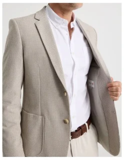 Regatta Textured Blazer in Sand Check