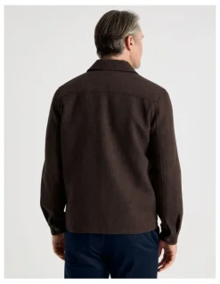Regatta Textured Double Pocket Shacket in Navy
