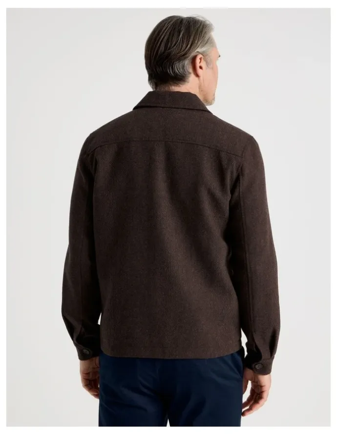 Regatta Textured Double Pocket Shacket in Navy
