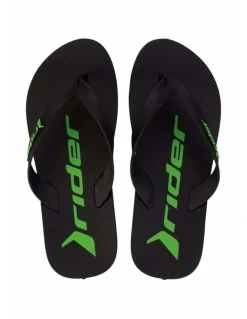 Rider Flip Flop in Black/Green
