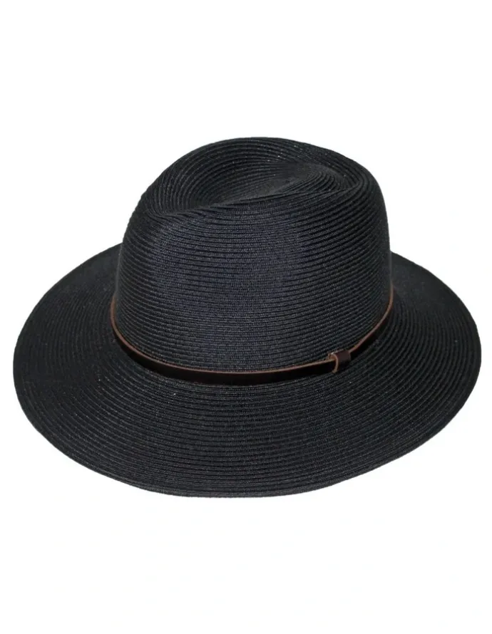 Rigon Darby Flexibraid Fedora Hat in Black