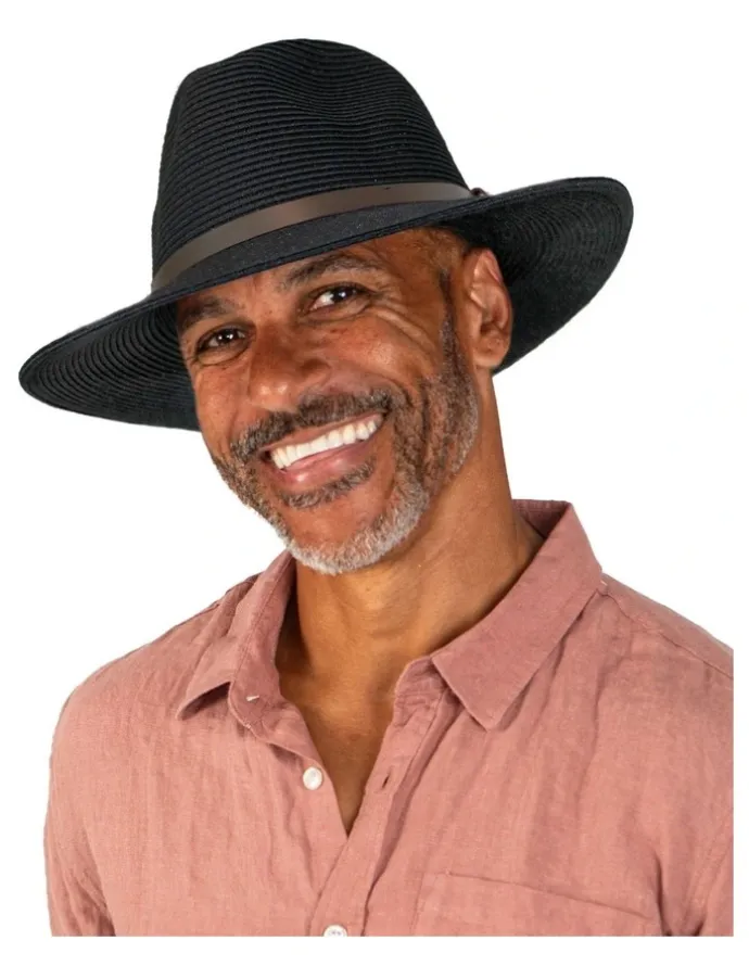 Rigon Darby Flexibraid Fedora Hat in Black