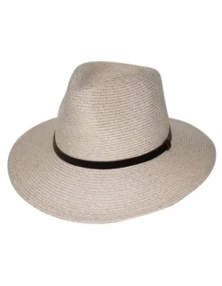 Rigon Darby Flexibraid Fedora Hat in Mixed Camel