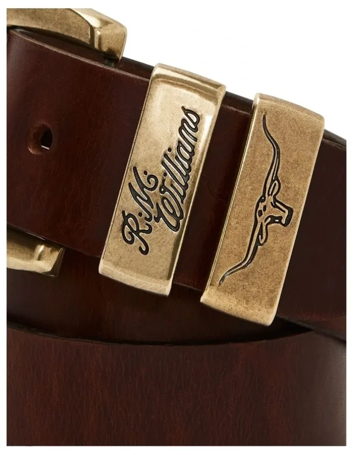 R.M.Williams Drover Belt in Mid Brown