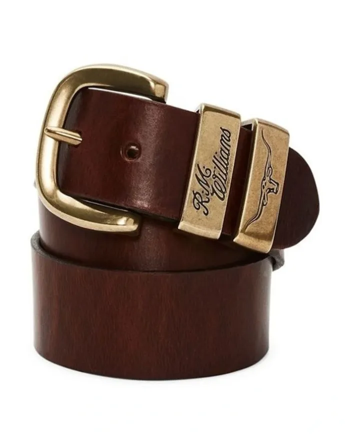 R.M.Williams Drover Belt in Mid Brown