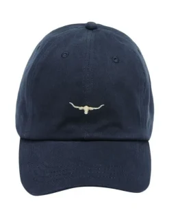 R.M.Williams Mini Longhorn Twill Cap in Blue Wash