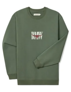 R.M.Williams Heritage Crew Sweatshirt in Spruce Green