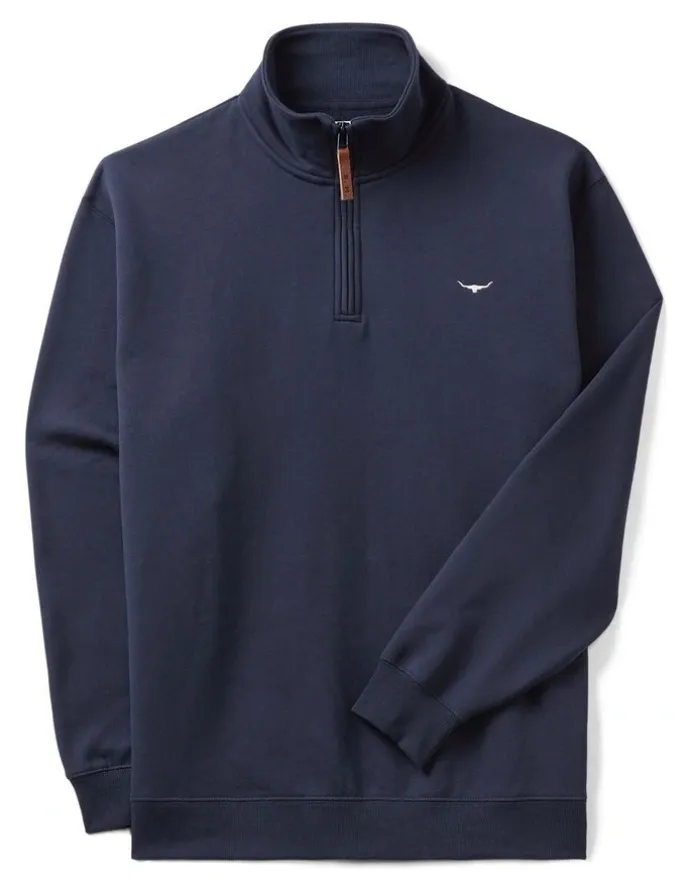 R.M.Williams Mulyungarie 1/4 Zip Sweater in Navy