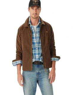 R.M.Williams Munro Cord Harrington Jacket in Caramel