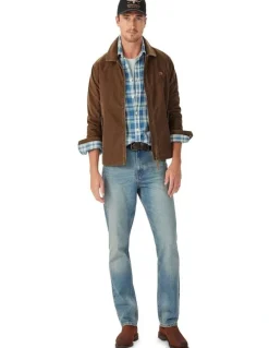 R.M.Williams Munro Cord Harrington Jacket in Caramel