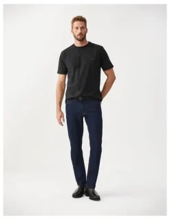 R.M.Williams Parson T-shirt in Black/Chestnut