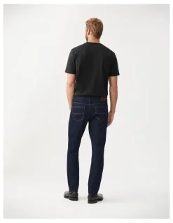 R.M.Williams Parson T-shirt in Black/Chestnut