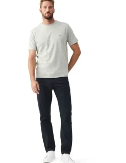 R.M.Williams Parson T-Shirt in Grey Marle/Chestnut