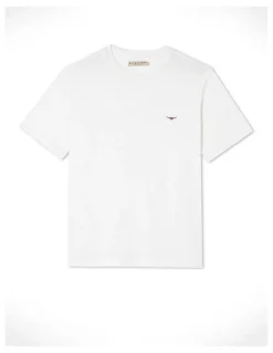 R.M.Williams Parson T-shirt in White/Chestnut