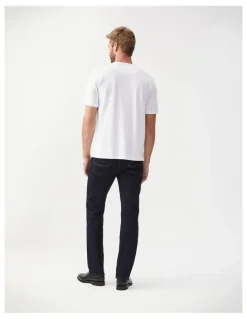 R.M.Williams Parson T-shirt in White/Chestnut