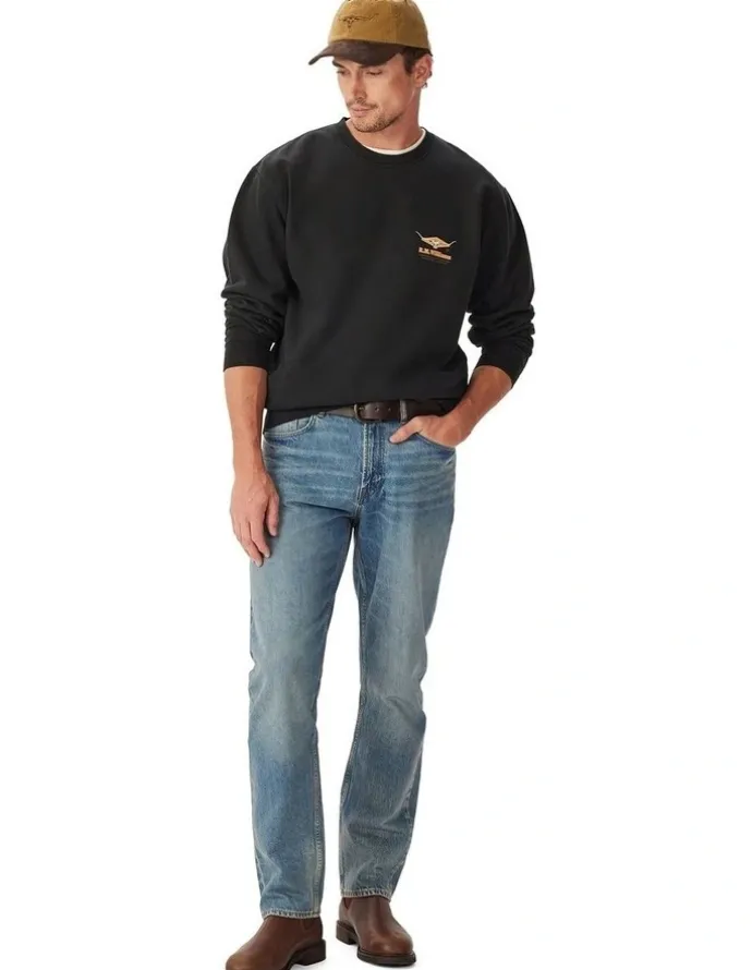 R.M.Williams Percy Crew Neck Sweatshirt in Black