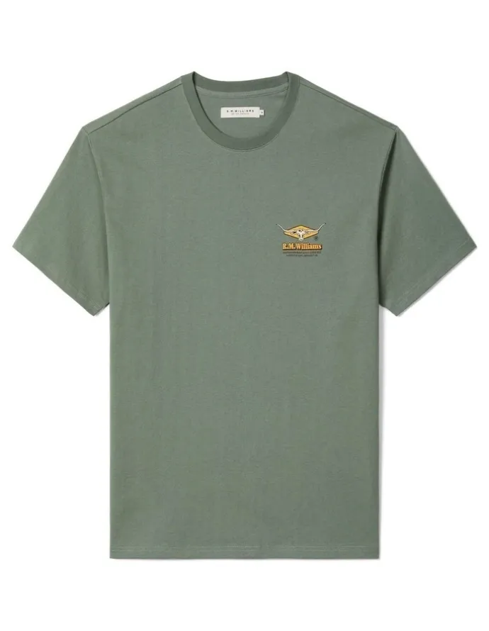 R.M.Williams Percy T-shirt in Spruce Green