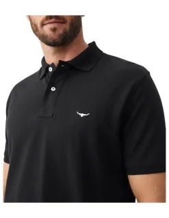 R.M.Williams Rod Polo Shirt in Black