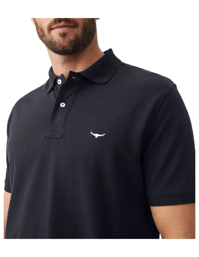 R.M.Williams Rod Polo Shirt in Navy