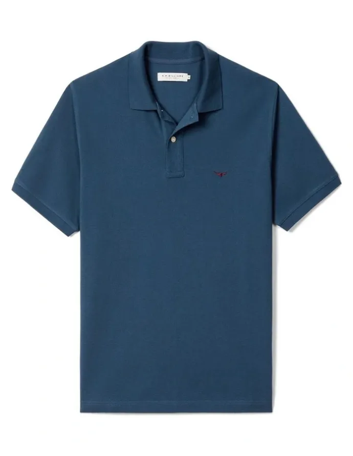 R.M.Williams Rod Polo T-shirt in Ensign Blue