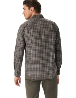 R.M.Williams Warrah Poplin Check Shirt in Blackberry