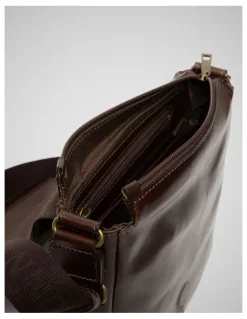 Rodd & Gunn Cambridge Mini Messenger in Chocolate