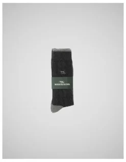 Rodd & Gunn Dunedin Cable Sock 2 Pack in Grey