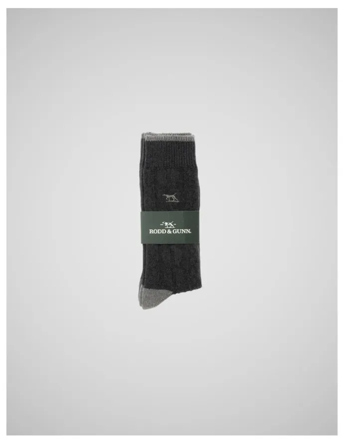 Rodd & Gunn Dunedin Cable Sock 2 Pack in Grey
