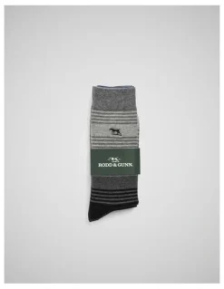 Rodd & Gunn Stratford Stripes Sock 3 Pack in Multi