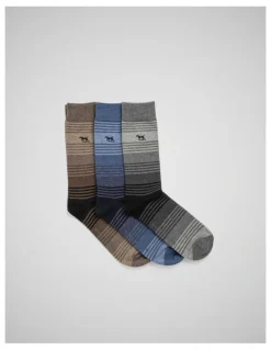 Rodd & Gunn Stratford Stripes Sock 3 Pack in Multi