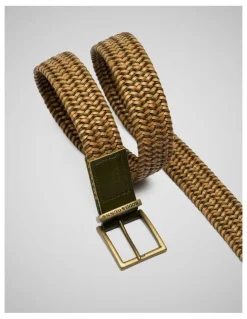 Rodd & Gunn Symonds Stretch Belt Sandstone in Olive