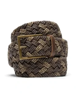 Rodd & Gunn Thames Weave Belt in Coffee Multi