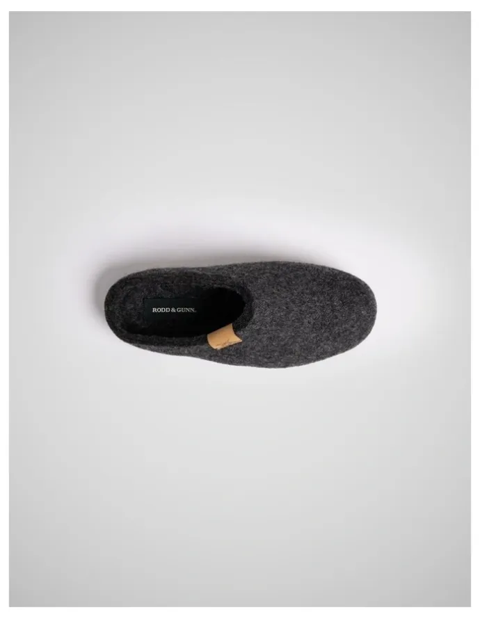 Rodd & Gunn Wanaka Wool Slipper in Charcoal