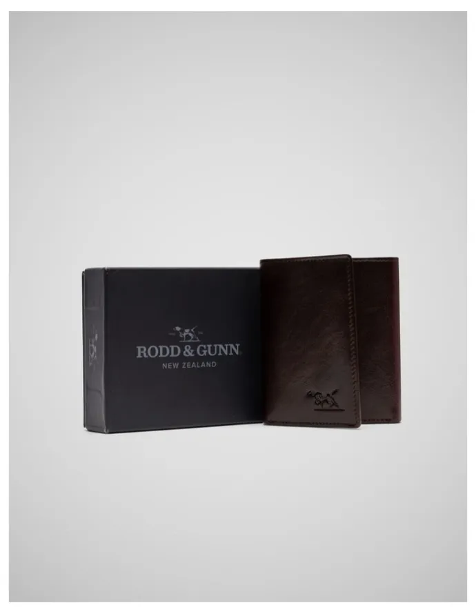 Rodd & Gunn Wesport Tri Fold Wallet in Chocolate