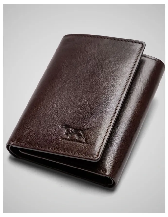 Rodd & Gunn Wesport Tri Fold Wallet in Chocolate