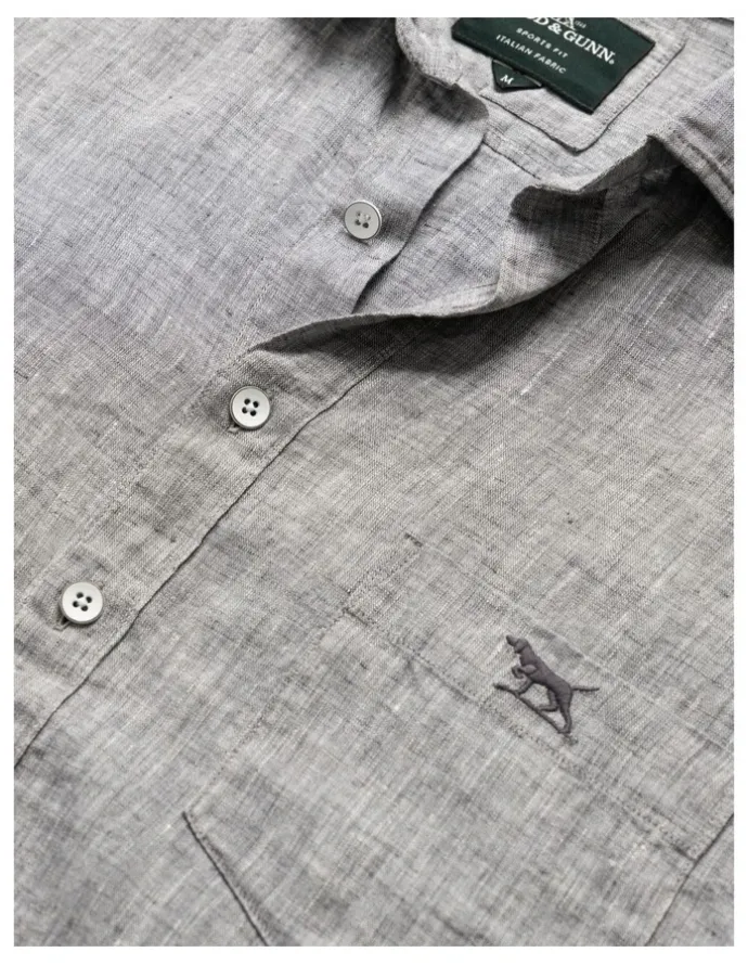 Rodd & Gunn Cathedral Cove Short Sleeve Sports Fit Shirt in Smoke