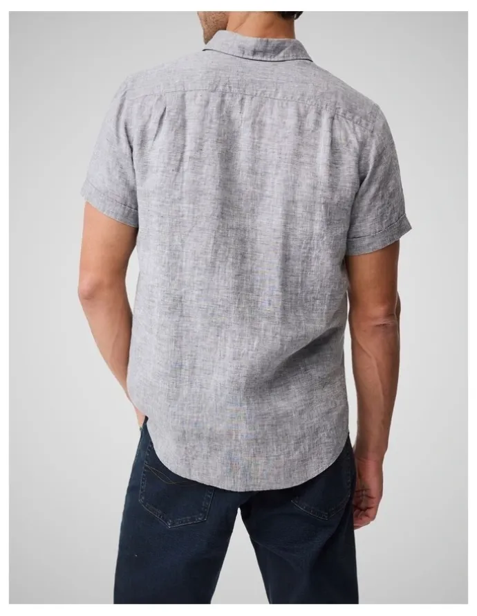 Rodd & Gunn Cathedral Cove Short Sleeve Sports Fit Shirt in Smoke