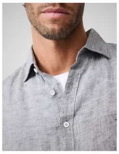 Rodd & Gunn Cathedral Cove Short Sleeve Sports Fit Shirt in Smoke