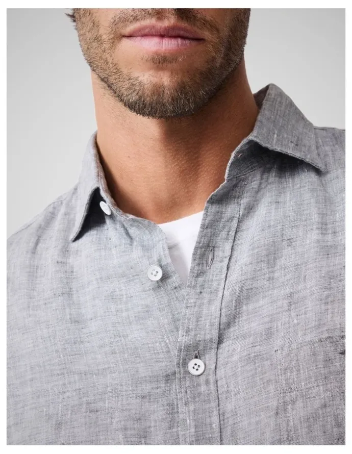 Rodd & Gunn Cathedral Cove Short Sleeve Sports Fit Shirt in Smoke