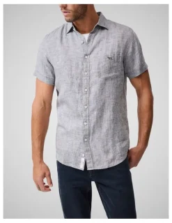Rodd & Gunn Cathedral Cove Short Sleeve Sports Fit Shirt in Smoke