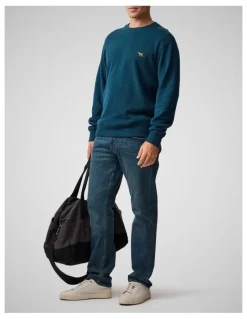 Rodd & Gunn Crew Neck Sweat Top in Deep Teal