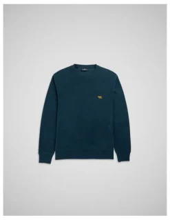 Rodd & Gunn Crew Neck Sweat Top in Deep Teal
