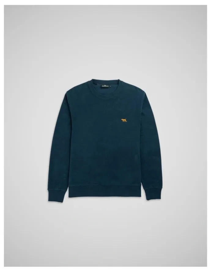 Rodd & Gunn Crew Neck Sweat Top in Deep Teal