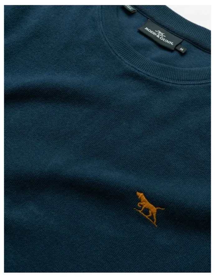Rodd & Gunn Crew Neck Sweat Top in Deep Teal