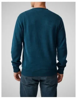 Rodd & Gunn Crew Neck Sweat Top in Deep Teal