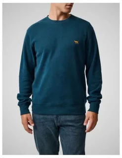 Rodd & Gunn Crew Neck Sweat Top in Deep Teal